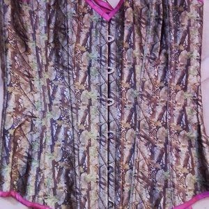 Corset Camoflage With Pink Trim Size S K9